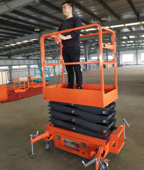 上?？蛻粲嗁徱慌_小型半自動升降平臺